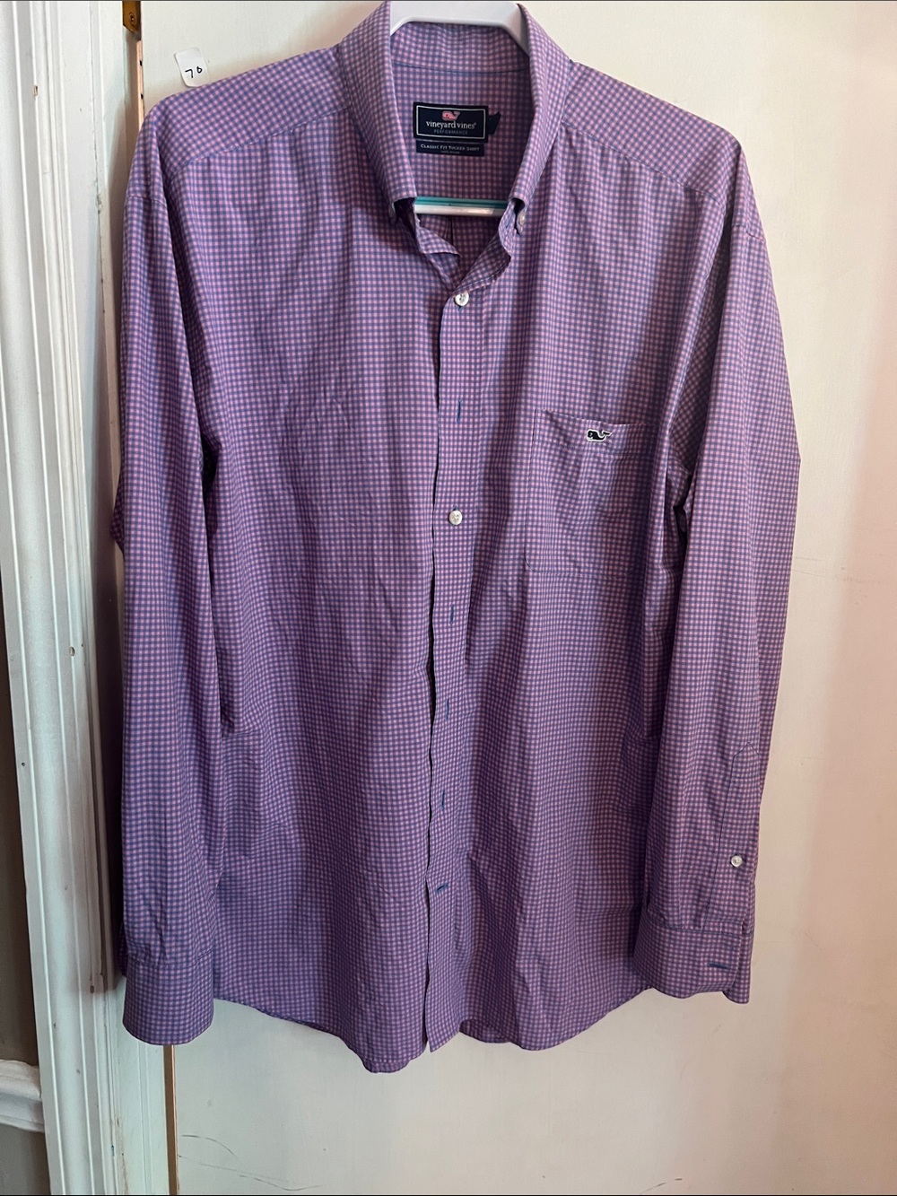 Vineyard Vines Men's Purple Micro-Check Button-Down Shirt